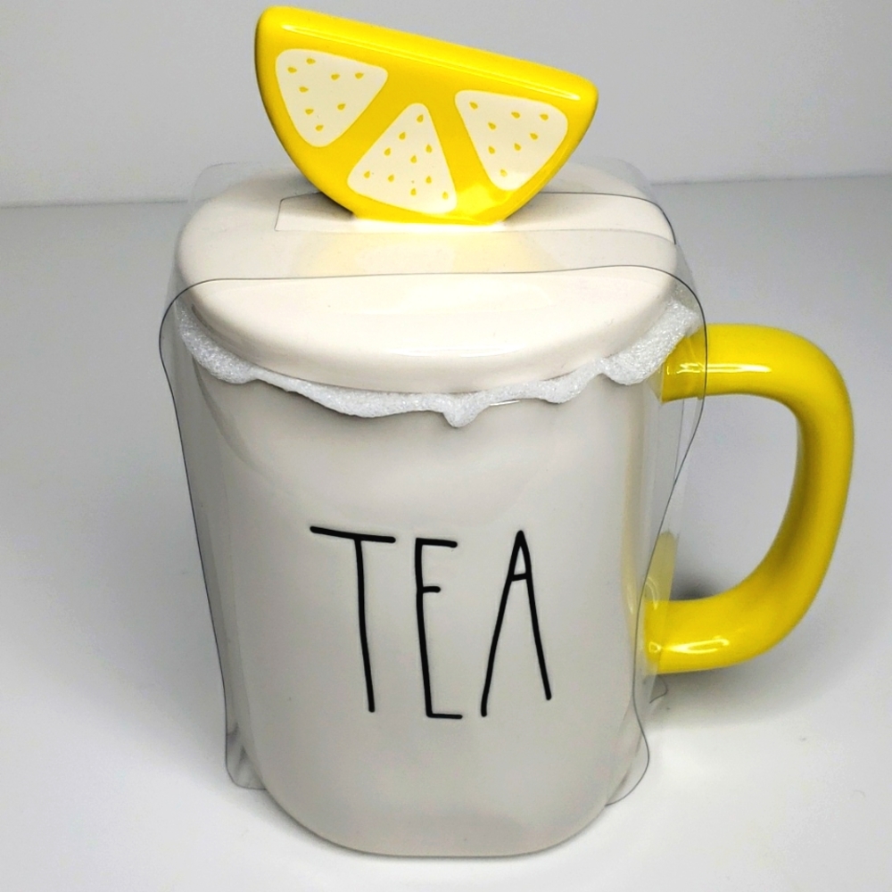 🆕️ Rae Dunn TEA mug/cup with Lemon Slice Topper/Lid